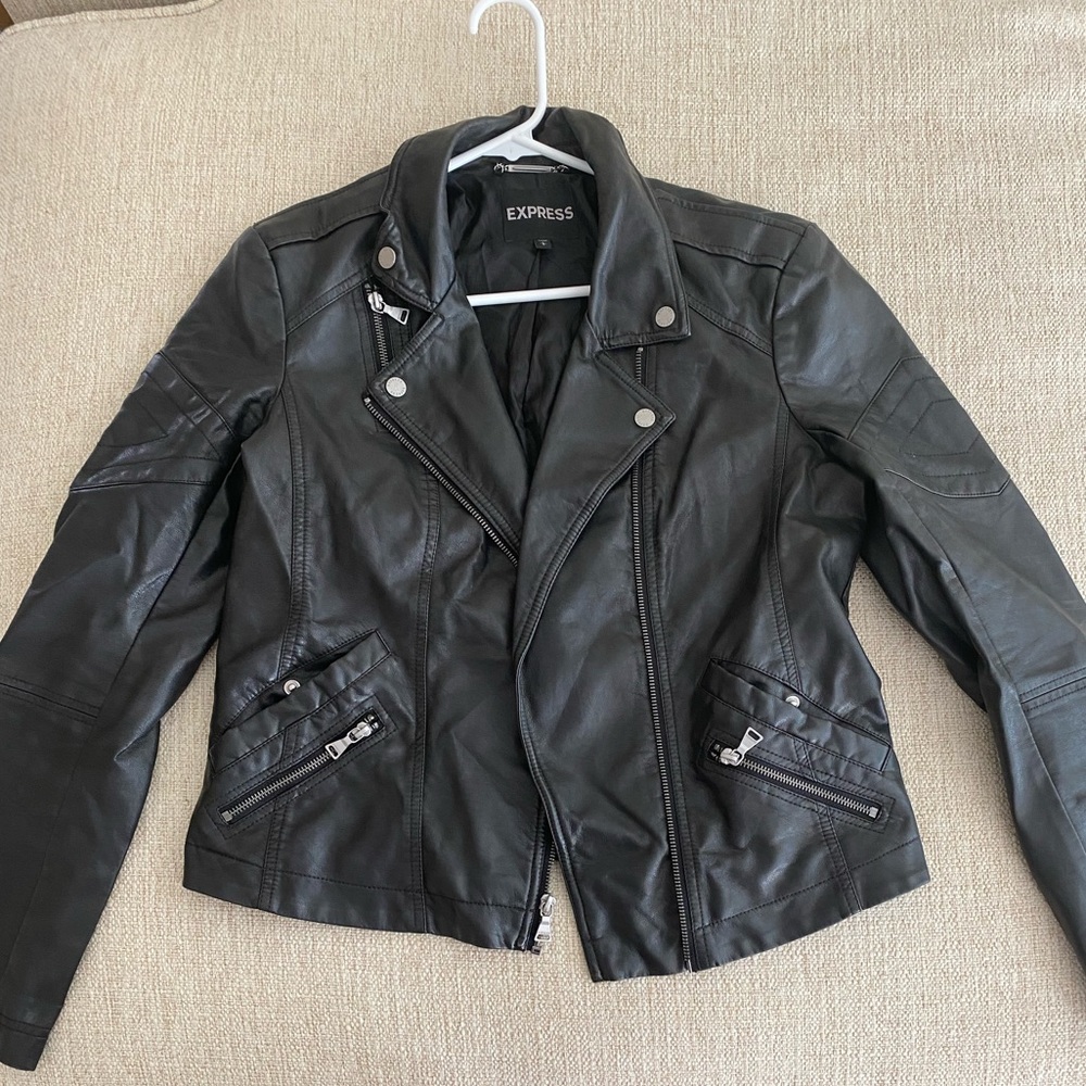 Express leather moto jacket